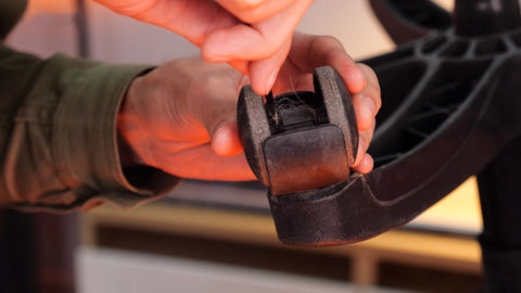 remove hair from office chair wheels