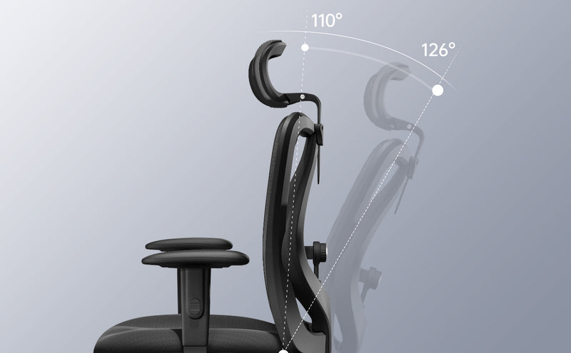 Maximum 126° recline angle